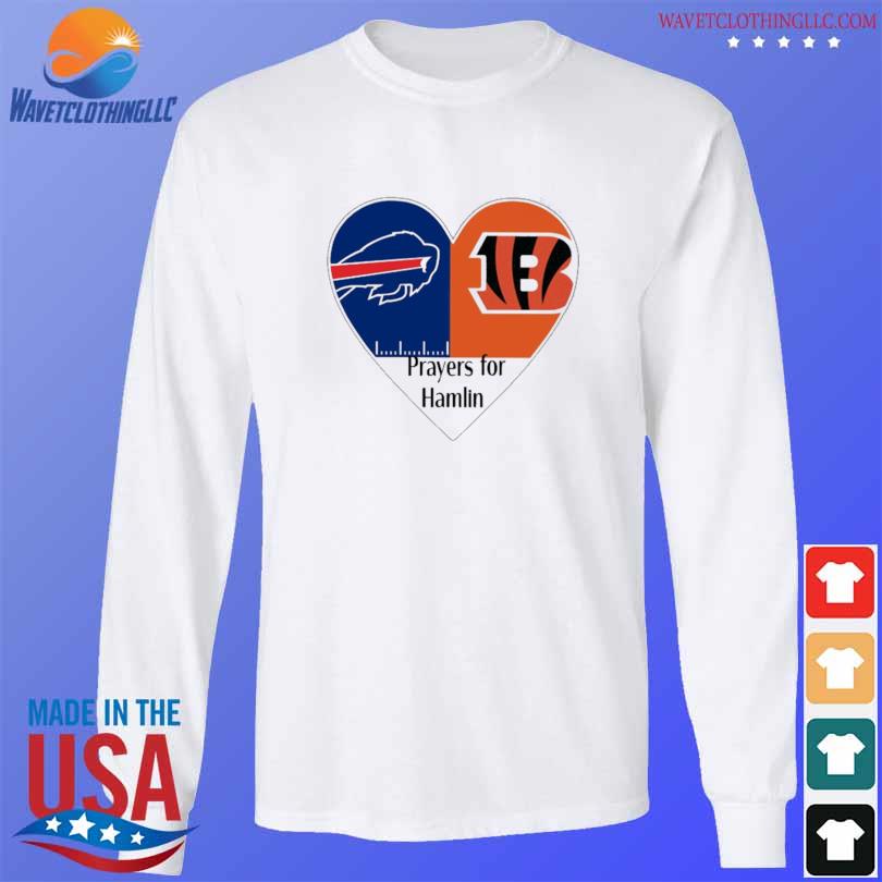 Buffalo bills and cincinnati bengals prayers for hamlin shirt, hoodie,  sweater, long sleeve and tank top