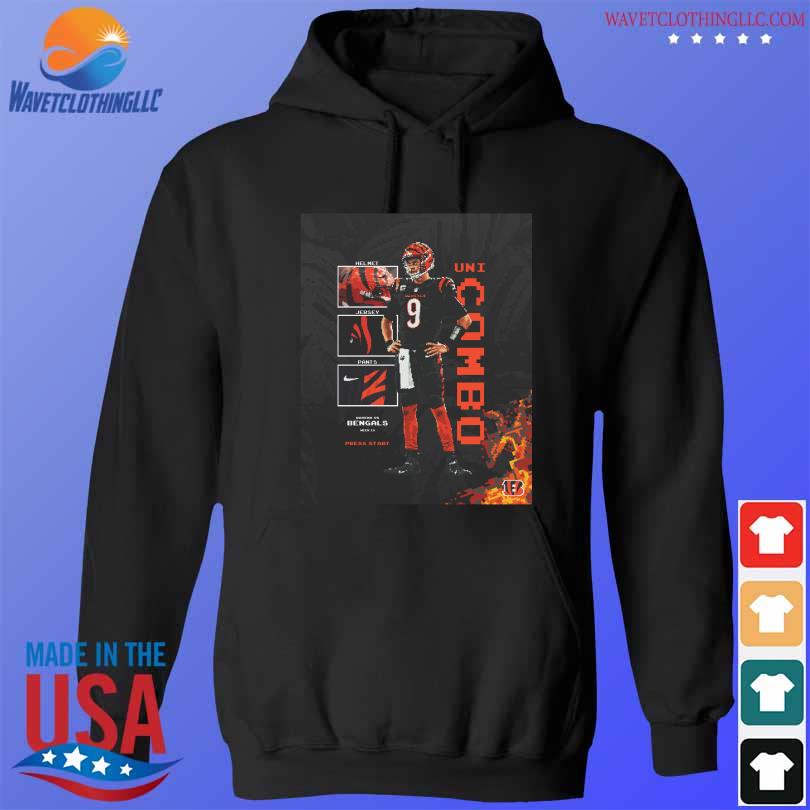 Cincinnati bengals uni combo helmet jersey pants bengals 9 shirt, hoodie,  longsleeve tee, sweater