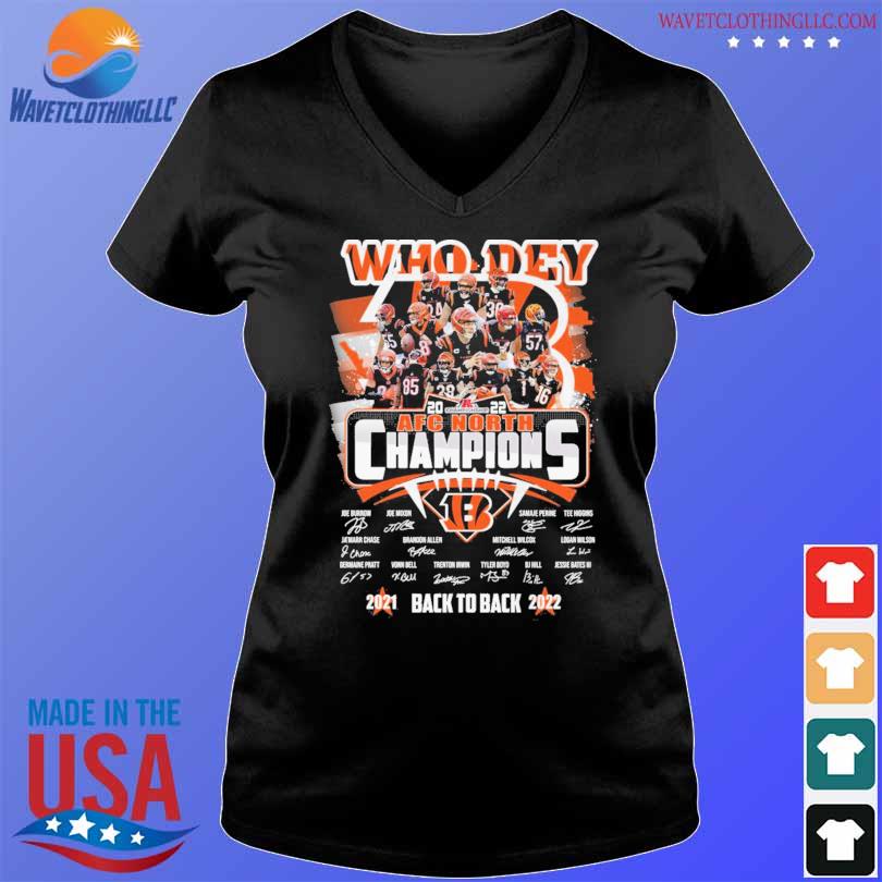 Cincinnati Bengals Go Bengals Go AFC North Champions 2022 Signatures Shirt,  hoodie, sweater, long sleeve and tank top