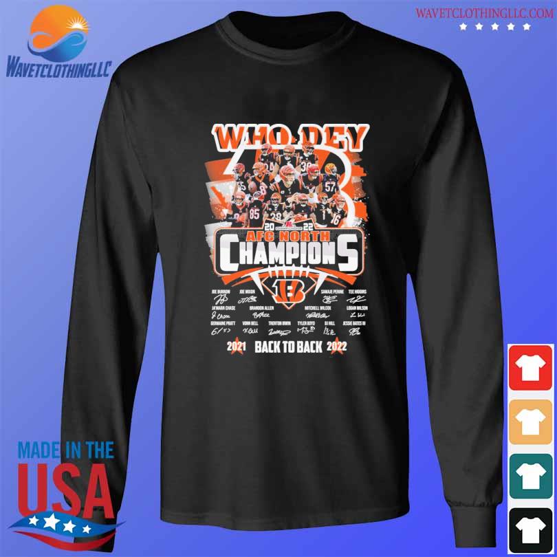 Official Cincinnati Bengals AFC North back 2 back champions 2021 2022 shirt,  hoodie, sweater, long sleeve and tank top