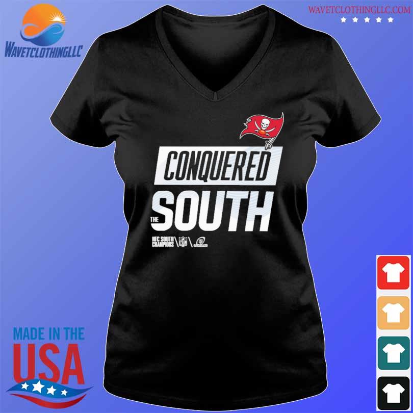 Official conquered the south NFC south champions tampa bay buccaneers  T-shirt, hoodie, sweater, long sleeve and tank top