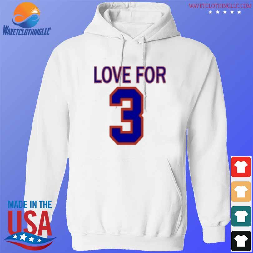 Official Damar hamlin 3 hamlin strong pray for 3 show love shirt, hoodie,  sweater, long sleeve and tank top