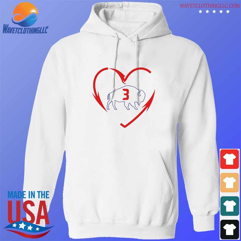 Heart Love Damar Hamlin #3 Buffalo Bills Logo Shirt, hoodie, sweater, long  sleeve and tank top