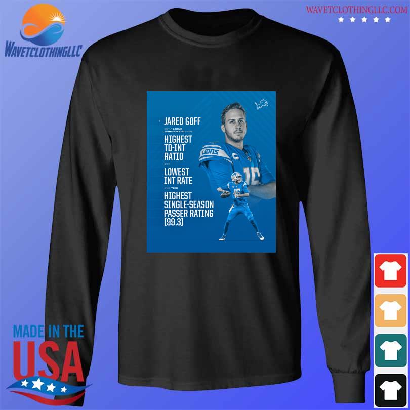 Jared Goff Men's Long Sleeve T-Shirt 3601, Detroit Football Men's Long  Sleeve T-Shirt