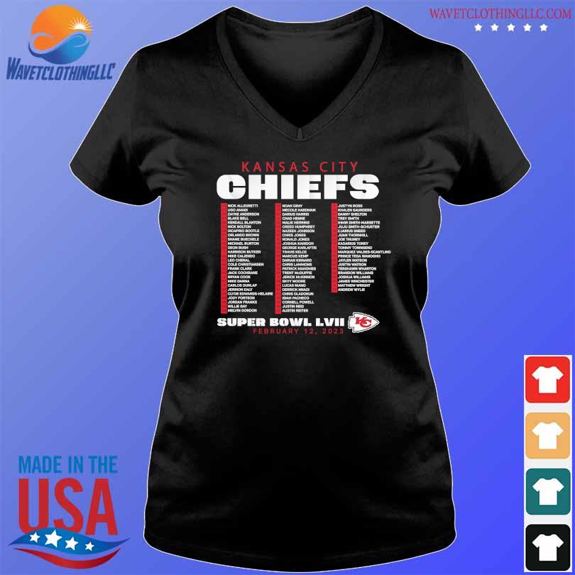 Funny kansas City Chiefs Super Bowl LVII Roster shirt, hoodie