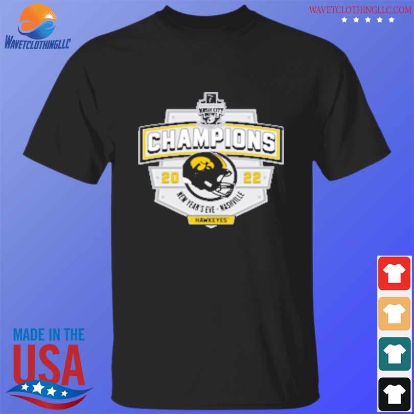 Iowa Hawkeyes champions transperfect music city bowl 2022 shirt, hoodie,  sweater, long sleeve and tank top