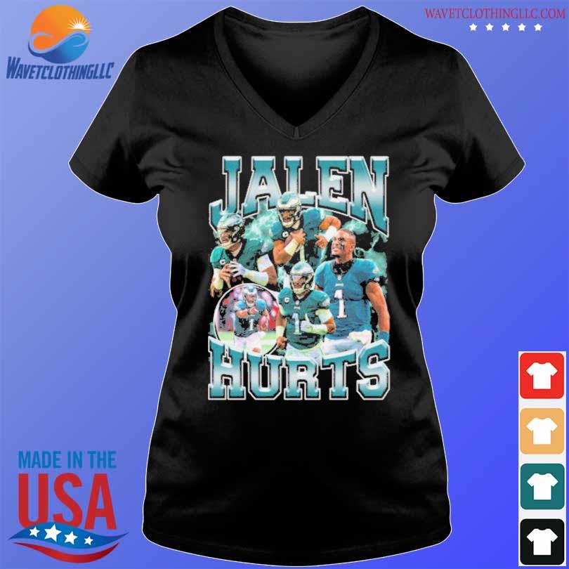 Jalen Hurts Philadelphia Eagles NFL Fan Gear Jalen Hurts Black Vintage  T-shirt