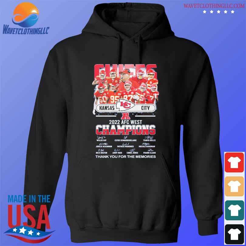 Kansas City Chiefs 2022 Afc West Champions Signatures Players Thank You For  The Memories Shirt,Sweater, Hoodie, And Long Sleeved, Ladies, Tank Top