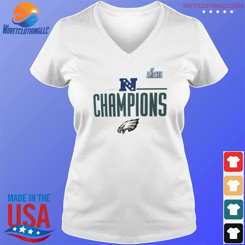 Men's nike white philadelphia eagles 2022 nfc champions roster shirt,  hoodie, sweater, long sleeve and tank top