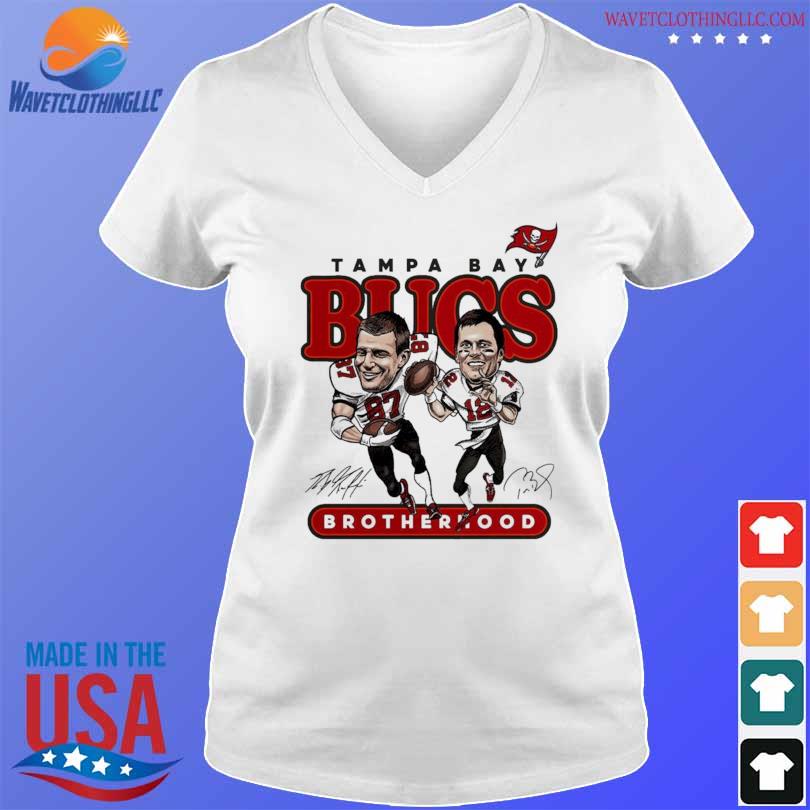  Tom Brady and Rob Gronkowski Fan Tee Shirt Raglan