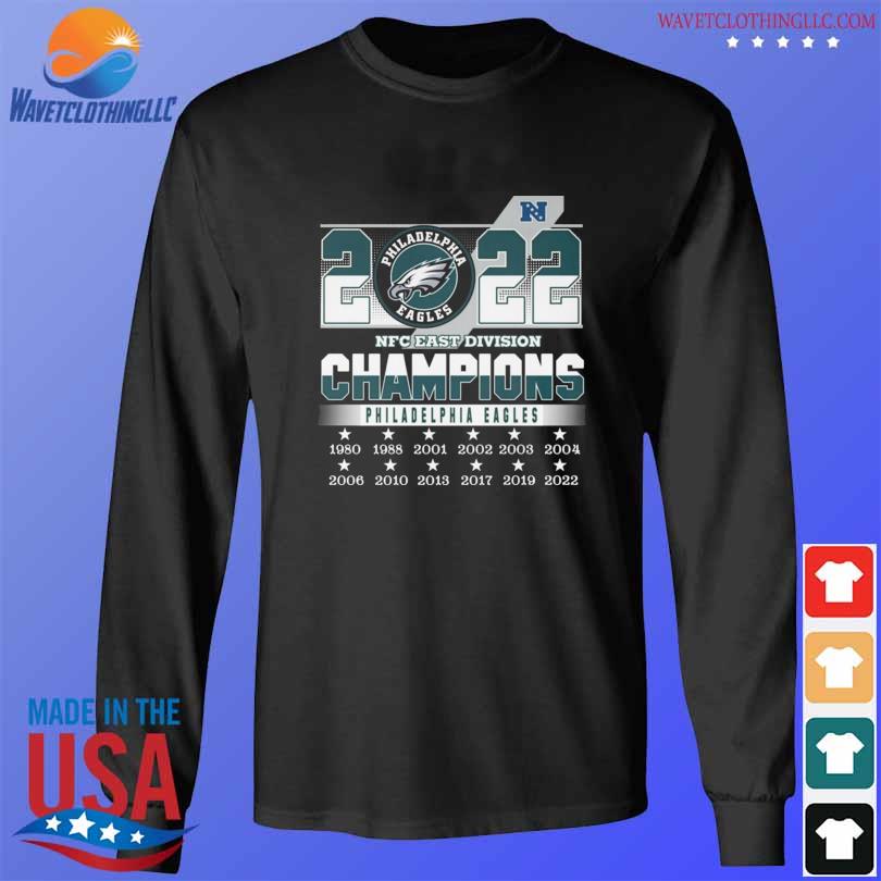 Official Philadelphia Eagles NFC east division Champions 2019 signatures  shirt