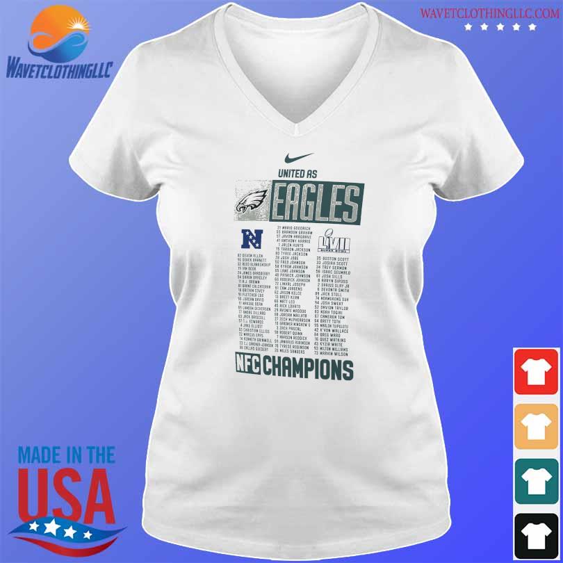 Philadelphia Eagles Nike 2022 NFC Champions Roster shirt, hoodie