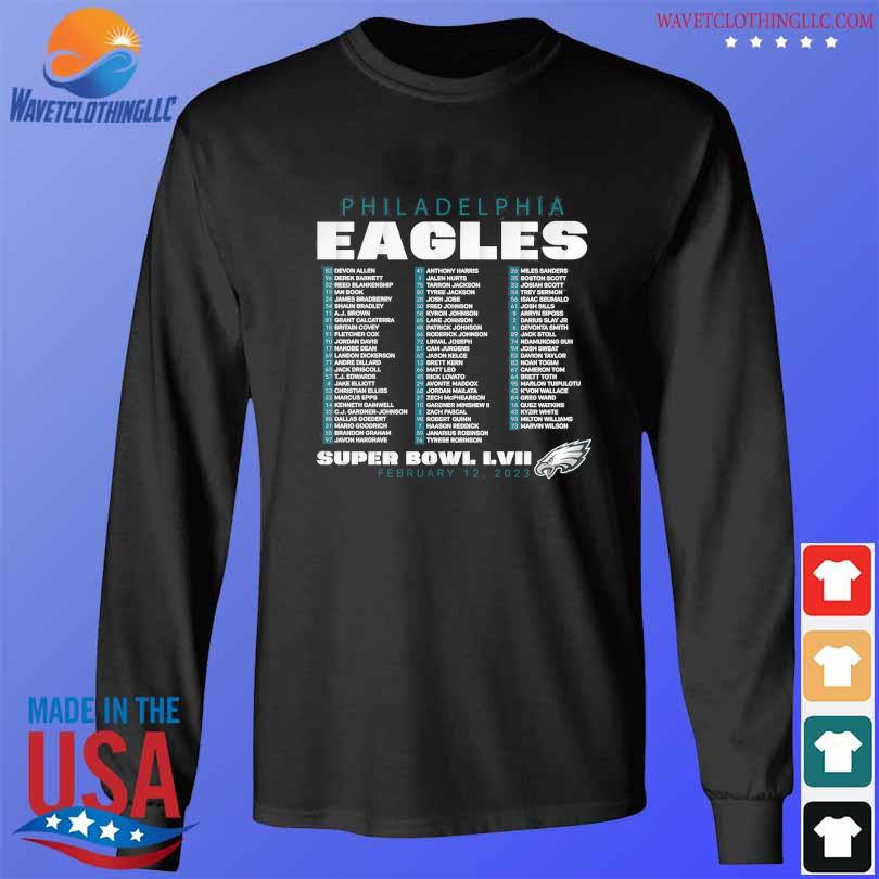 Philadelphia Eagles Super Bowl LVII Varsity Roster 2023 T-Shirt, hoodie,  sweater, long sleeve and tank top