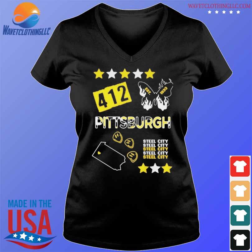 412 est 1933 Pittsburgh Steelers city shirt, hoodie, sweater, long sleeve  and tank top