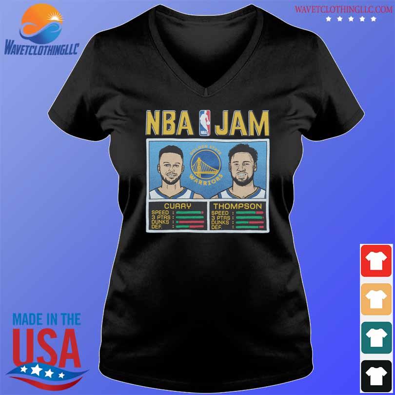 Golden State Warriors Stephen Curry Klay Thompson NBA JAM T-shirt