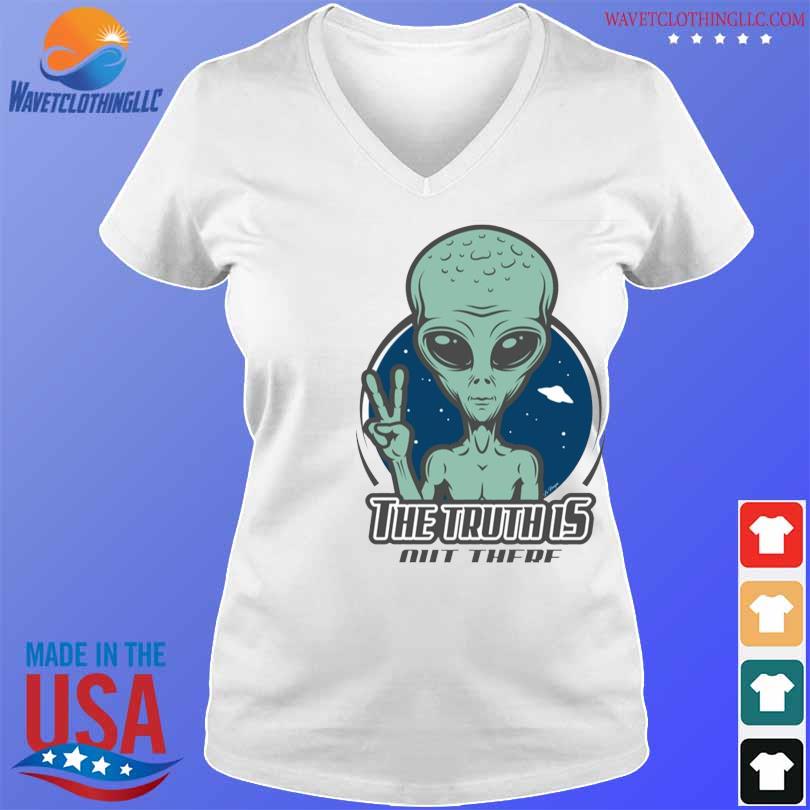 The Truth Is Out There Alien Art X Files Series Shirt V-neck trang