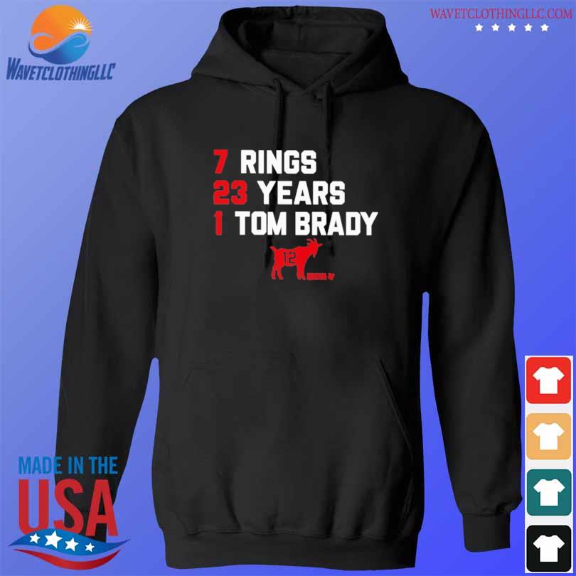 No 1 Tom Brady 7 Rings, 23 Years Shirt, hoodie, sweater, long sleeve and  tank top