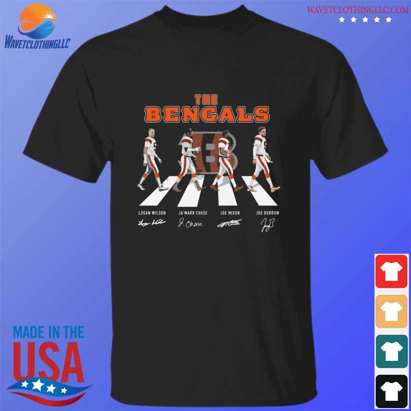 The bengals abbey road 2021 signatures shirt