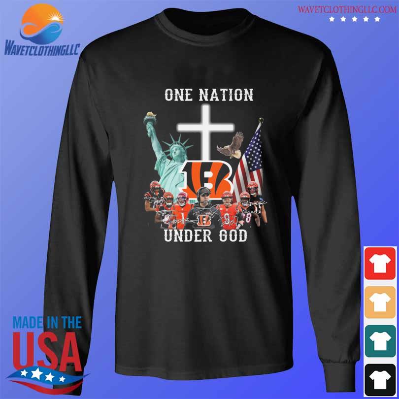 Cincinnati Bengals one nation under God signatures 2023 shirt