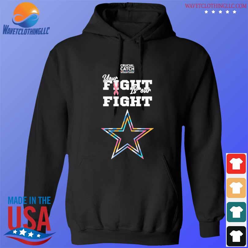 Dallas Cowboys crucial catch intercept cancer your fight is our fight shirt,  hoodie, sweater, long sleeve and tank top