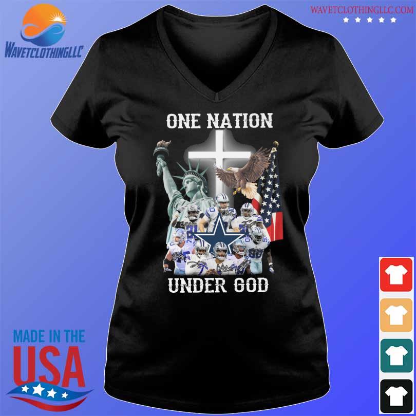 Dallas Cowboys one nation under god signatures American flag 2023 shirt,  hoodie, sweater, long sleeve and tank top