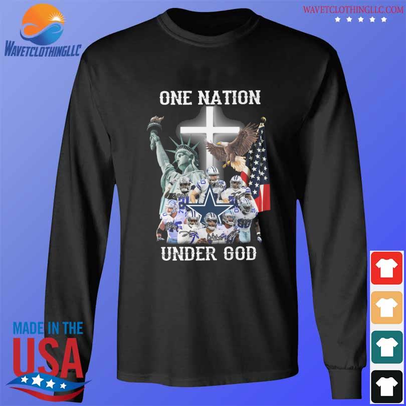 Dallas Cowboys one nation under god signatures American flag 2023 shirt,  hoodie, sweater, long sleeve and tank top