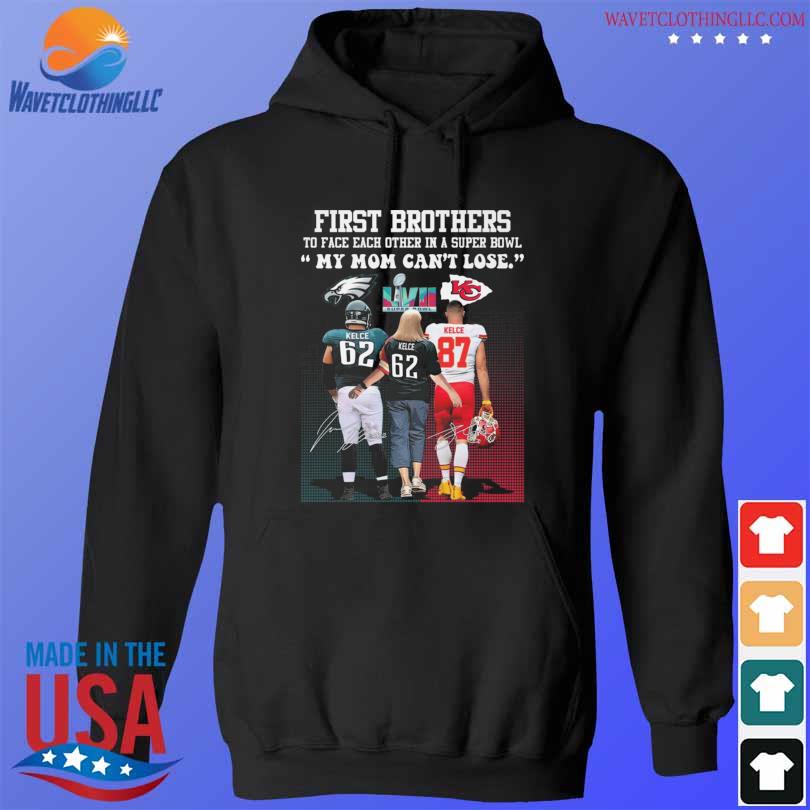 Kansas City Chiefs vs Philadelphia Eagles first brothers to face each other  in a super bowl signatures shirt, hoodie, sweater, long sleeve and tank top