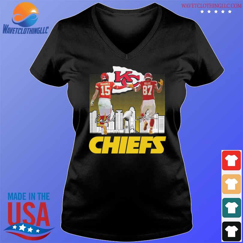 Funny patrick Mahomes and Travis Kelce Kansas City Chiefs signed T-Shirt  ZC1611 |