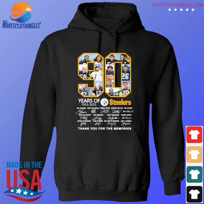 Product pittsburgh Steelers 90 season 1933 2023 memories shirt, hoodie,  sweater, long sleeve and tank top