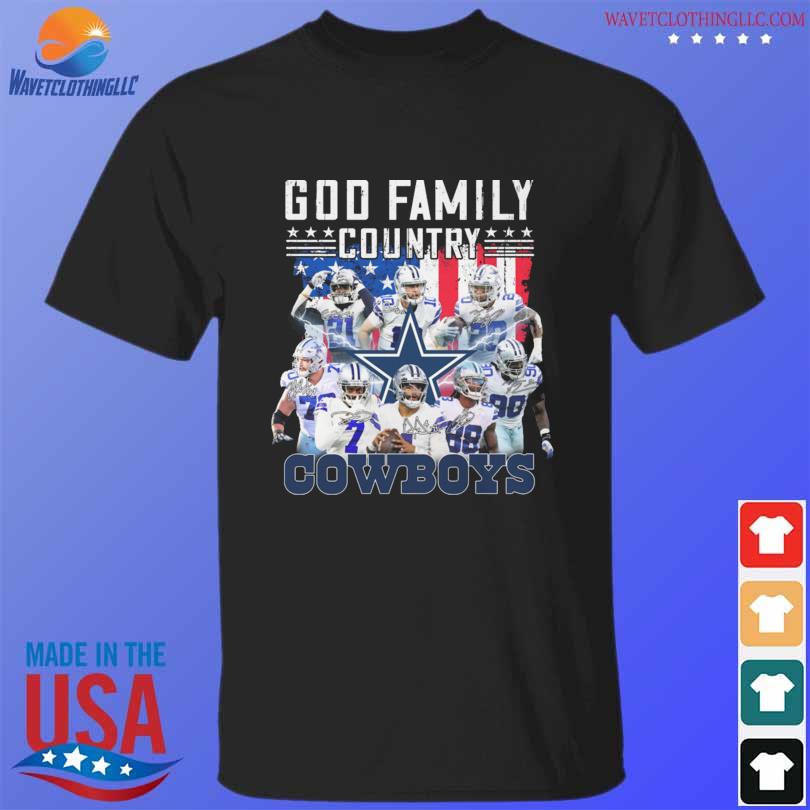 God Country Family Dallas Cowboys Signatures American Flag Shirt, hoodie,  sweater, long sleeve and tank top