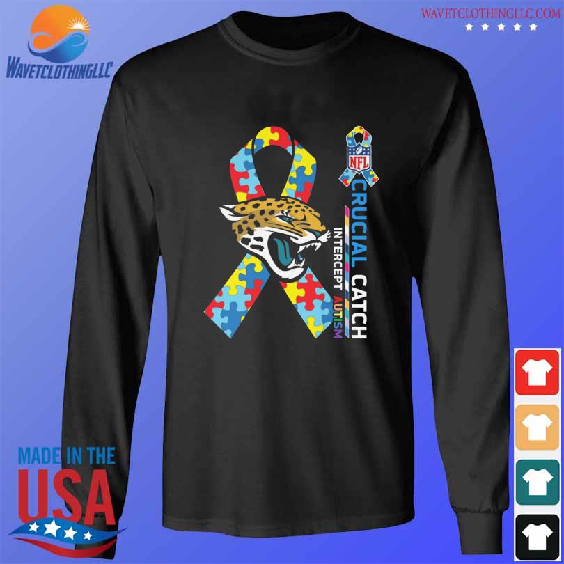 Funny Jacksonville Jaguars NFL Crucial Catch Intercept Autism shirt