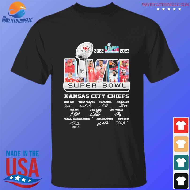 Super Bowl LVII 2023 Kansas city Chiefs signatures shirt - Guineashirt  Premium ™ LLC
