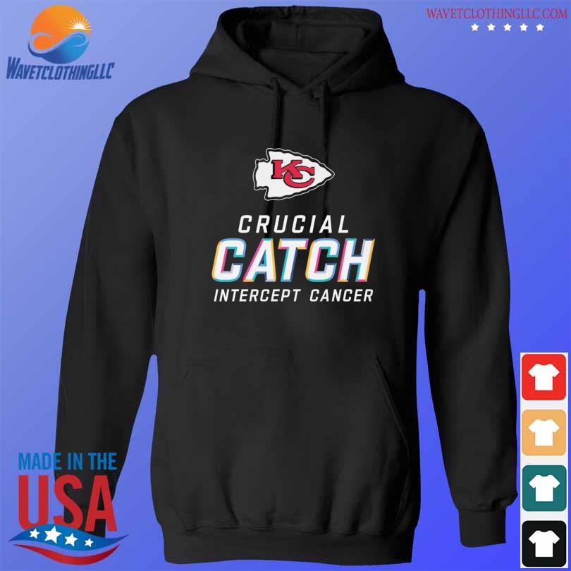 Funny Kansas city Chiefs crucial catch intercept cancer 2023 shirt, hoodie,  sweater, long sleeve and tank top