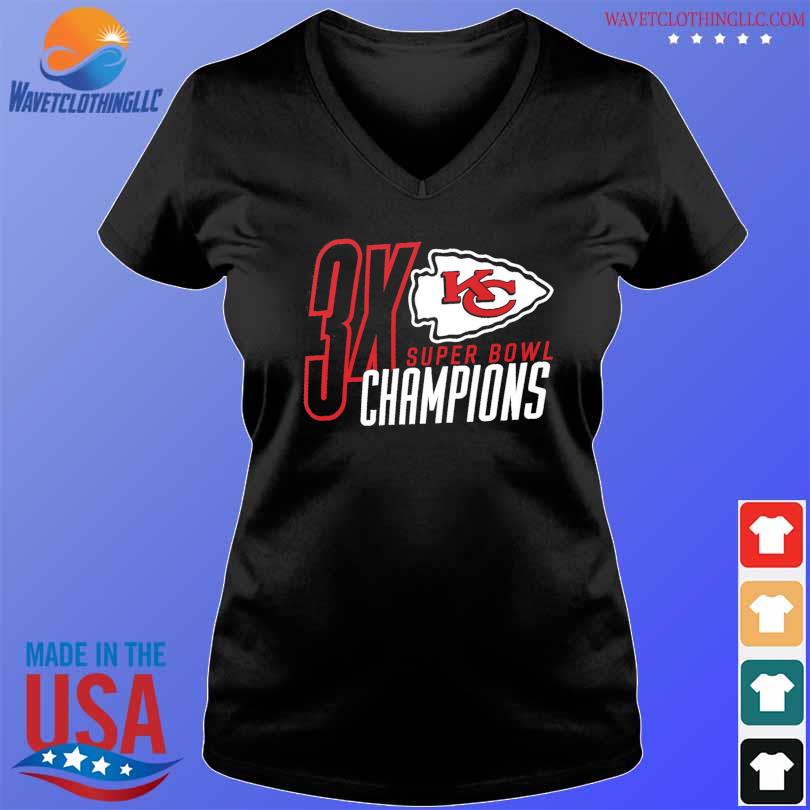 Kansas City Chiefs Three Time Super Bowl Champions shirt, hoodie