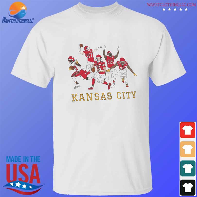 Official Vintage Style Kansas City Chiefs Football T-shirt - Bluecat