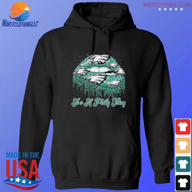 Philadelphia Eagles lips philly thing lips glitter shirt, hoodie