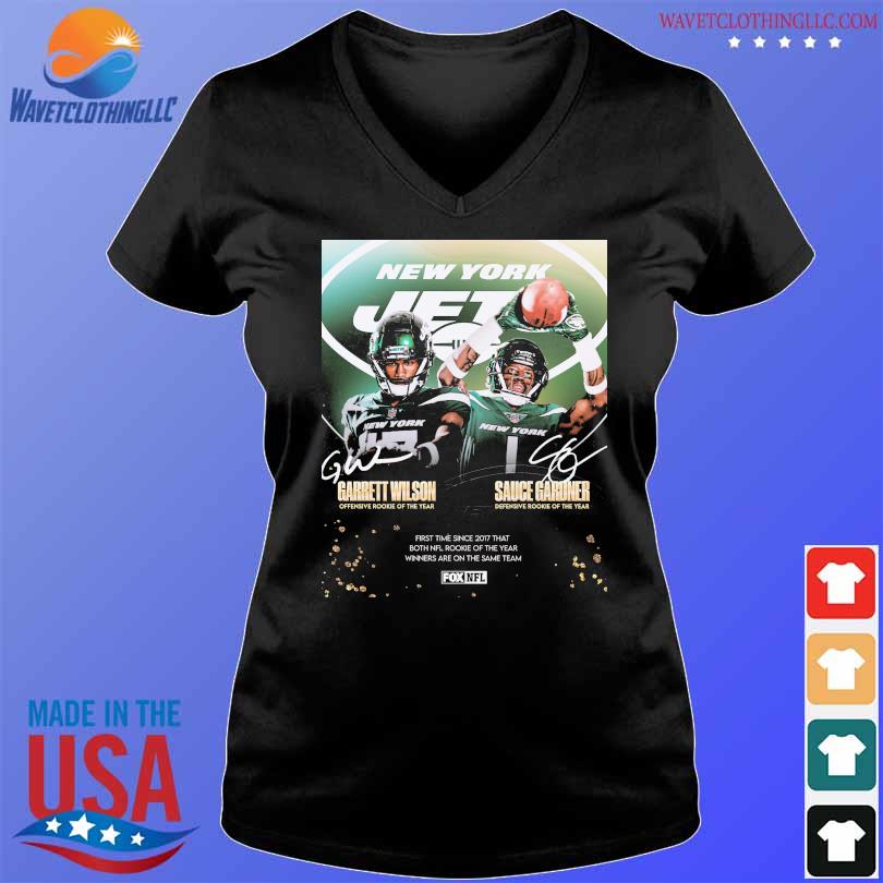 New York Jets Garrett Wilson And Sauce Gardner 2022 Rookies Of The Year  Unisex T-Shirt - REVER LAVIE