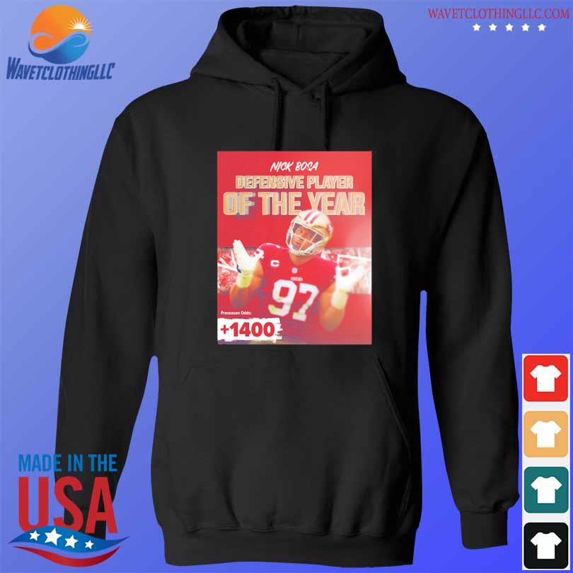 Nfl defensive player of the year winner is nick bosa shirt, hoodie,  sweater, long sleeve and tank top