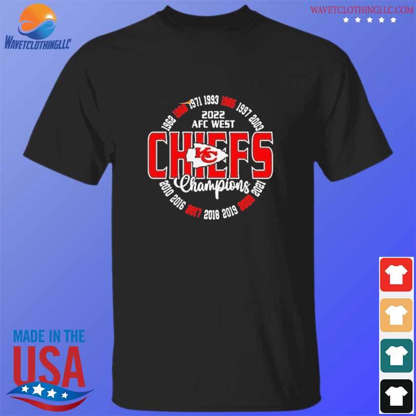 Official Kansas city Chiefs football team 2022 afc west division champions  shirt, hoodie, sweater, long sleeve and tank top