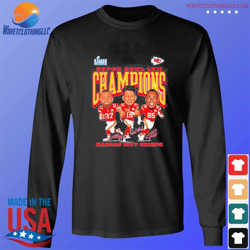 Patrick Mahomes Travis Kelce Chris Jones Super bowl LVII Champions  signatures shirt, hoodie, sweater, long sleeve and tank top