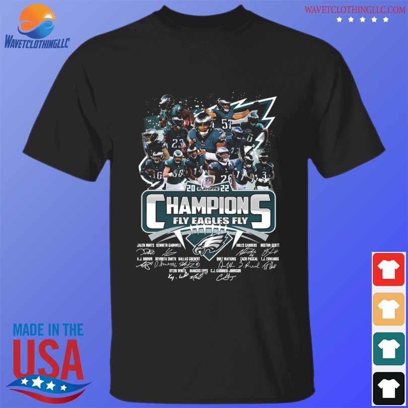 Philadelphia Eagles Team 2022 Nfc East Champions Signatures Shirt