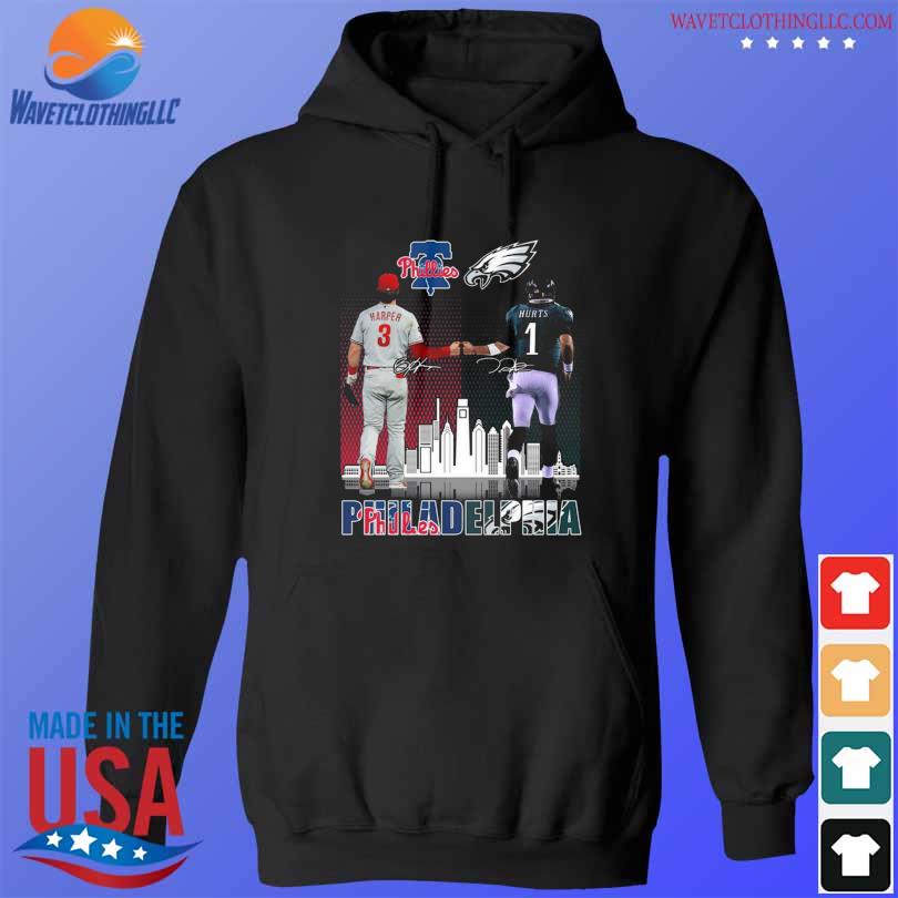 Premium the Phillies Bryce Harper And Eagles Jalen Hurts Philadelphia City  Sports Signatures New 2022 Shirt, hoodie, sweater, long sleeve and tank top