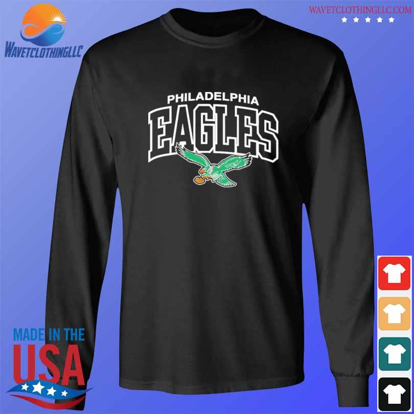 Philadelphia eagles mitchell & ness kelly green logo arch shirt, hoodie,  sweater, long sleeve and tank top