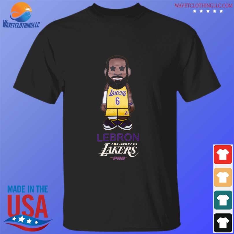 Men's Pro Standard LeBron James Gold Los Angeles Lakers #6 Caricature T- Shirt 