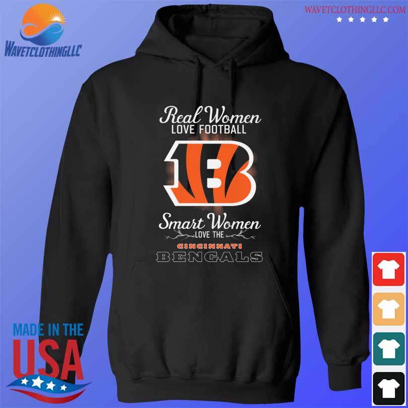 Real women love baseball smart women love the Cincinnati Bengals 2023 T- shirt, hoodie, sweater, long sleeve and tank top