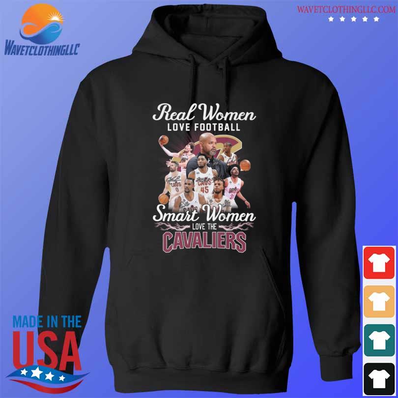 Real women love basketball smart women loves the Cleveland Cavaliers signatures 2023 s hoodie den