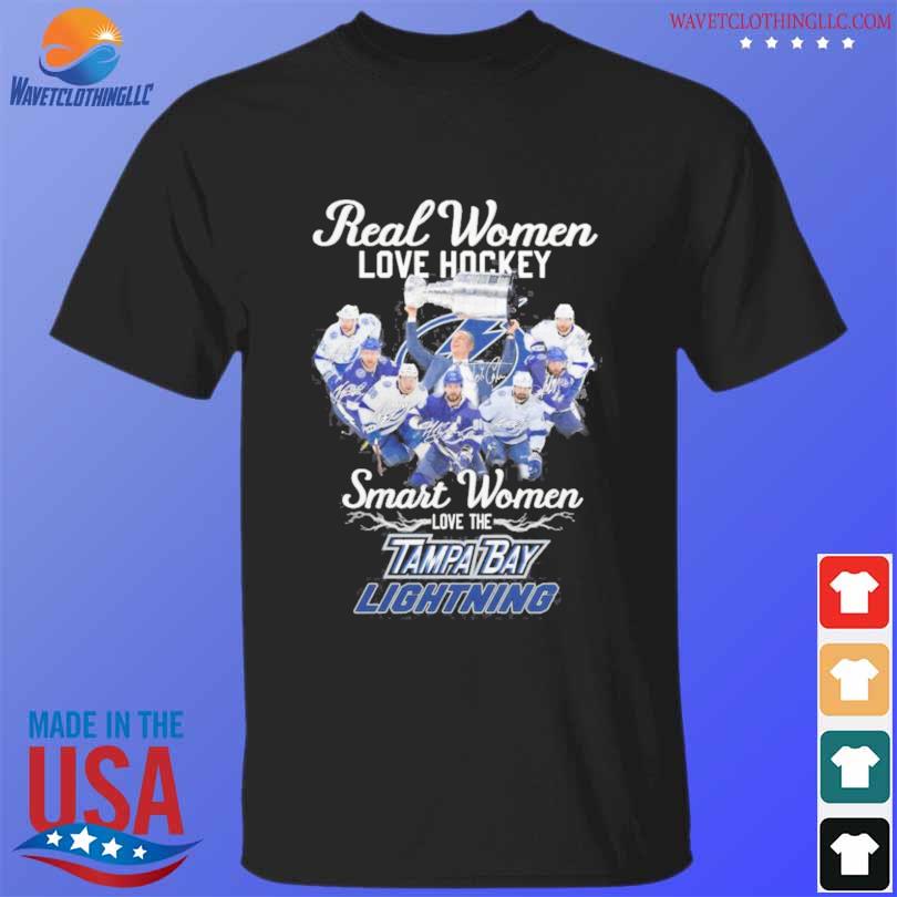 Real women love hockey smart women love the tampa bay lightning shirt