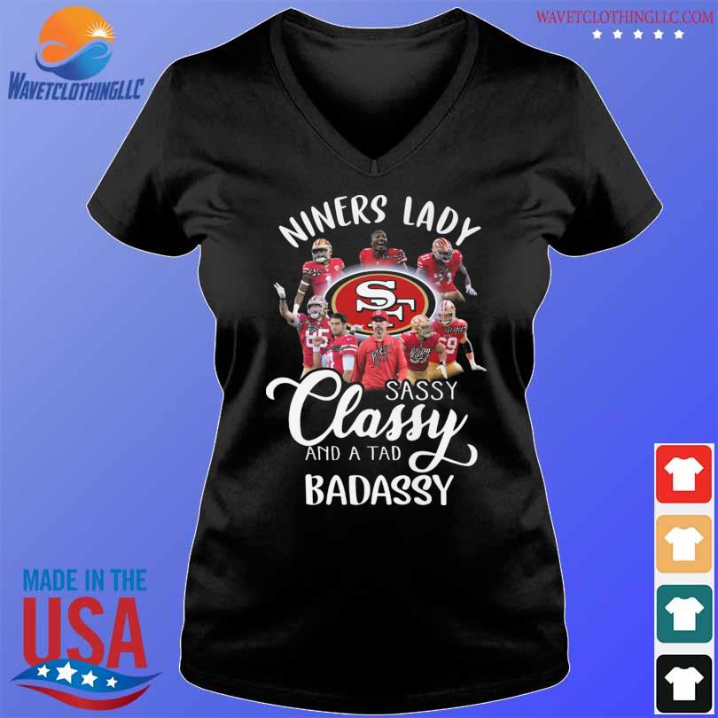 San francisco 49ers niners lady sassy classy and a tad badassy signatures  shirt, hoodie, sweater, long sleeve and tank top