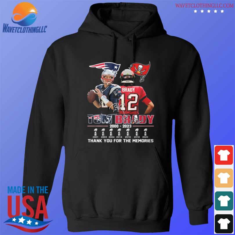 12 tom brady new england patriots 2000 2019 tampa bay buccaneers 2020  present thank you for the memories 2022 Shirt - Tiniven