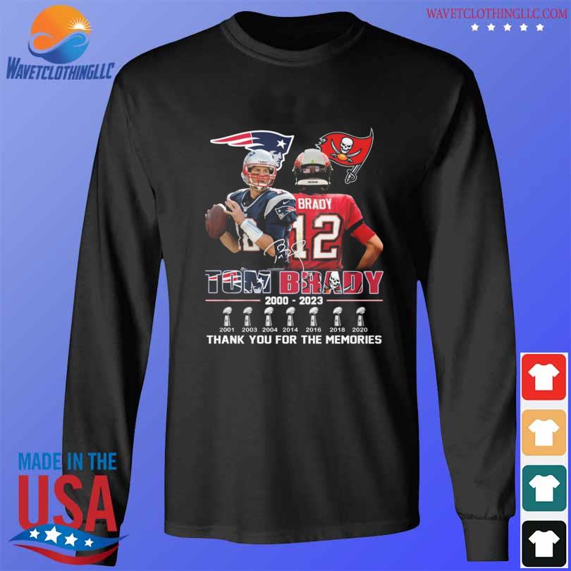 Tom Brady Shirt, Patriot And Buccaneers 2000-2022 Signature Thank